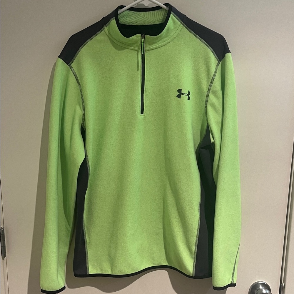 Under Armour Lime and Black Half-Zip Pullover